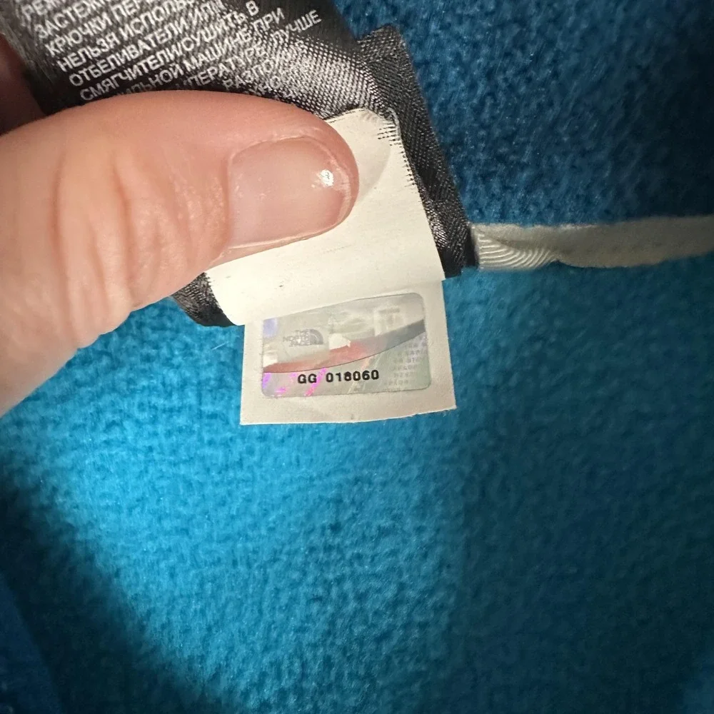 The North Face Fleece Jacket Womens XL Blue Teal Full Zip Outdoor Warm‎ Cozy